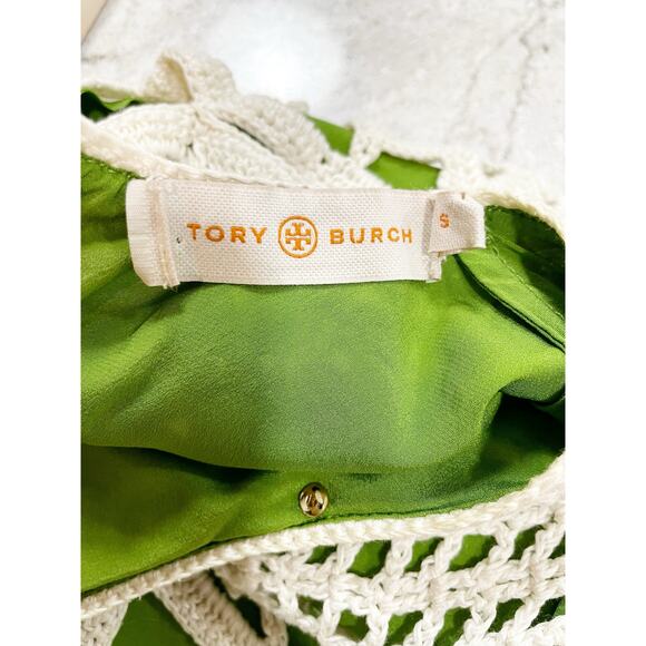 Tory Burch Lexi Crochet Dress Runway Green RARE Size S $550 - Picture 11 of 16